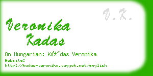 veronika kadas business card